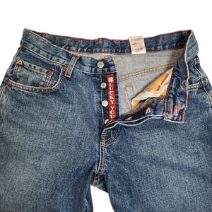 Vintage Lucky Brand Dungarees USA Made Bootcut Jeans 30x29 Low Rise Button Fly